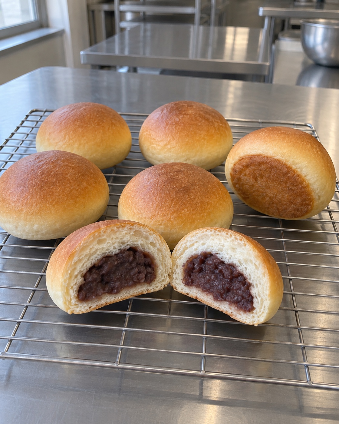 紅豆餐包製作教學示意